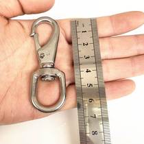 304 stainless steel Universal hook spring buckle rotating chain key chain carabiner chain pet chain connection buckle