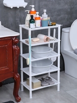 Toilet washbasin rack Multi-layer bathroom shelf Toilet toilet cosmetics storage shelf Plastic floor-standing