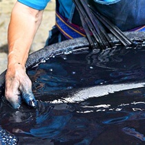 Dyeing pigment dyed diy scarf tool student batik suit fabric admiration blue tie hand art