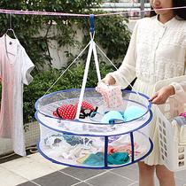 Folding clothes basket clothes net drying net clothes tiled net bag drying socks artifact sweater special drying rack