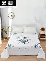 Thickened double old Shanghai Nationals old fashioned by single washed cotton white sheet single piece old coarse cloth sleeping single
