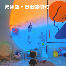 mini sunset lamp astronaut lamp gift bedside lamp bedroom decoration night light Net red projection atmosphere lamp