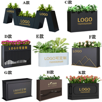 Outdoor Wrought iron flower box Outdoor courtyard Commercial street Sales department Combination partition fence Gardening flower bed flower trough customization