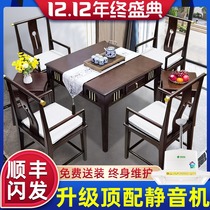 New Chinese Mahjong Table Fully Automatic Home Silent Wood Mahjong Machine Dining Table Dual Use New 2021 with Heating