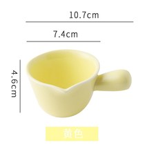 Taste plate with handle mini ceramic Milk Cup pot steak juice bucket coffee milk cup glass dessert bowl sauce