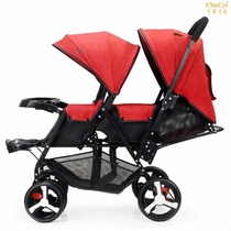 Front and rear seats folding childrens baby double stroller Twins ultra-lightweight and easy to sit and lie on two babies and two babies in the summer