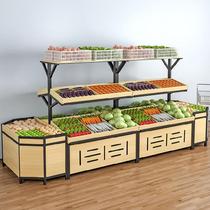 Display vegetable preservation cabinet supermarket shelf display rack single-sided mobile fruit for household vegetable store store