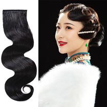 Ancient costume wig photo studio hair film Republic of China retro Shanghai stall cheongsam performance small corrugated hard hand push corrugated bangs