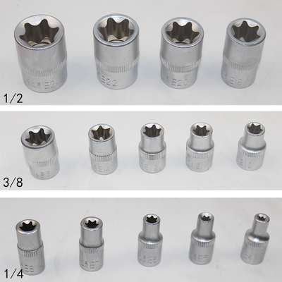 14-piece polished sleeve auto repair wrench tool large flying socket floral headdress 6-angle sleeve set