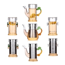 Heat-resistant glass teapot thickened red teapot tea set tea maker double ear cup tea breinner kung fu tea set
