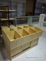 Whole grains Dried fruit display cabinet Supermarket wooden shelves Rice buckets Rice buckets Grain shelves Bulk cabinets