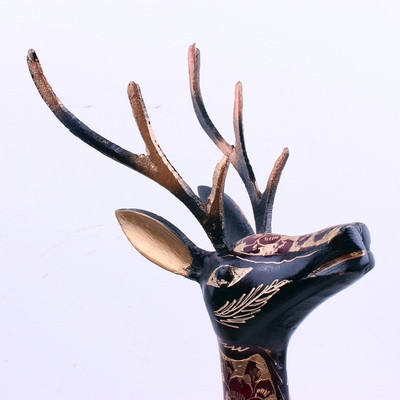 Pakistan handmade bronze couple deer a deer has you handicrafts Home decoration ornaments Deer gifts