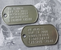  Personalized custom US military brand necklace US military stamping identity card Soldier card Soldier card lettering necklace Dog tag bump