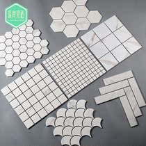 Nordic style Kitchen bathroom Jazz white mosaic tiles Balcony bathroom background wall tiles non-slip floor tiles