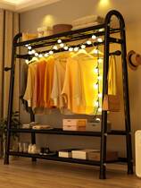 The bedside clothes rack is thickened and reinforced and bold floor-to-ceiling clothes drying rack indoor bedside cabinet coat rack integrated