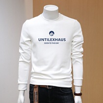 The rice watch suit men 2023 autumn alphabet peak printing round collar long sleeve shirt in tide