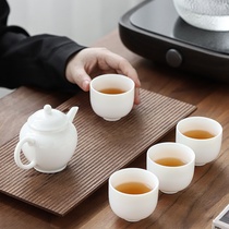 White porcelain tea cup handmade Master Cup Puer single Cup Kung Fu Tea Cup ceramic smell tea cup tea bowl