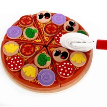 Korean ins childrens pizza chechele baby house cut fruit and vegetables little girl simulation wooden toy