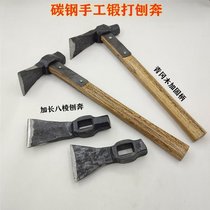 All-steel hand-forged axe axe octagonal wooden handle