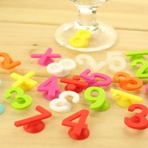 Digital wine label Digital suction cup creative wine glass cup sticker Silicone logo sticker cup label color label