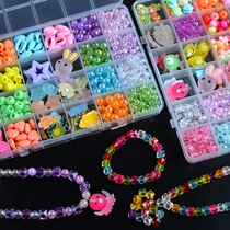 Beaded Childrens Toys for girls to wear Beads diy Handmade Material Pack Bracelet Necklace Jewelry Puzzle Gift