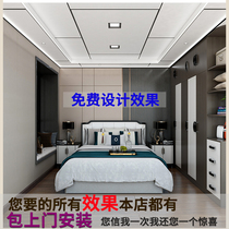 Aluminum button plate integrated ceiling lamp Ceiling honeycomb plate Aluminum square pass yuba decoration kitchen bathroom full set of installation
