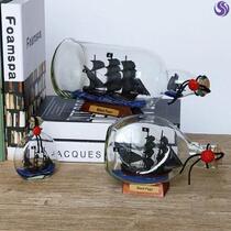Black Pearl Black Pearl Pirates of the Caribbean glass drifting bottle wishing bottle creative ornaments men