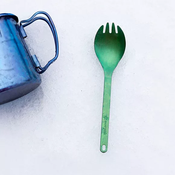 Snowpeak Xuefeng Titanium вилка и ложка на открытом воздухе кемпинг путешествие портативный Легкий вес посуда ложка вилка Ложка sct004