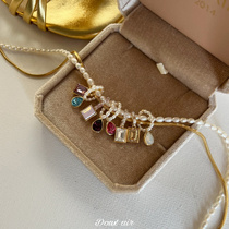 Spring New Multicolor Crystal Pearl Handmade Diy Supervision of the Cross Chain