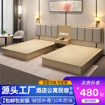  Hotel furniture standard room full set Hotel special bed Bed and breakfast Apartment Hotel furniture Hotel bed standard room Single room full set