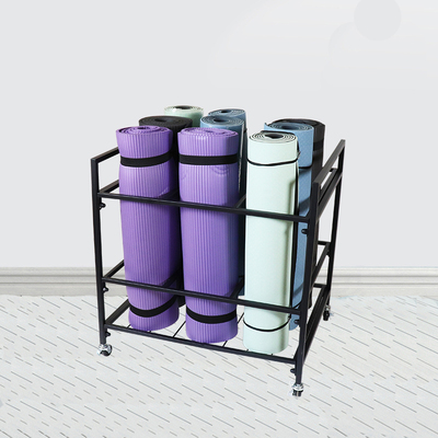 Large capacity yoga mat storage rack organizer yoga storage bucket foam shaft landing removable finishing rack