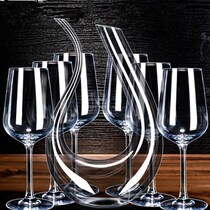 Red wine glass set home decanter European luxury glass crystal glass creative wine tall cup set