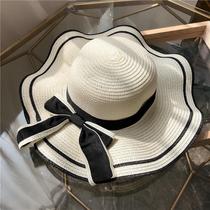Sun hat children summer straw hat fashion 100 lap outdoor sun protection UV beach hat sunhat foldable
