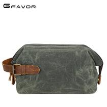 Bag Retro Mens Hands With Canvas Toiletries Makeup Waterproof Containing Source Oil Wax Baotou Layer Cow Leather Wrist