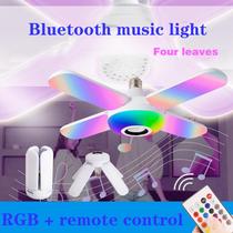 Foldable Four Leaf Light E27 RGB Bluetooth Music Ceiling Lam