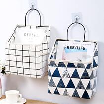 Storage basket hanging on the wall fabric storage bag hanging bag wall hanging storage bag bedside storage bag storage bag