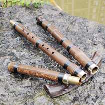 Otehai three-section Flute Musical instrument Zizhu two section plain flute professional performance hole six eight hole EF tuning Xiao