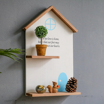 Creative Nordic wall shelf bedroom children's room bedside geometric decoration porch living room wall partition without punching