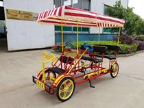 Double parent-child bicycle three-person bicycle four-wheel bicycle four-wheel bicycle tour car