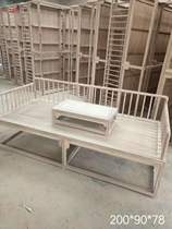New Chinese old elm pure solid wood Zen Luohan bed Luohan bed Luohan bed