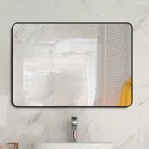 Toilet bathroom mirror Bathroom mirror wall-hanging hole-free toilet wall-sticking toilet wall-hanging make-up