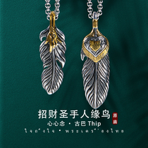 Thai Buddha brand lucky holy hand Wealth career genuine brand Cuban crow popular bird eagle wing charm necklace pendant