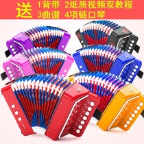 7-key accordion professional playing mini Western musical instrument music adult children student beginner self-study gift