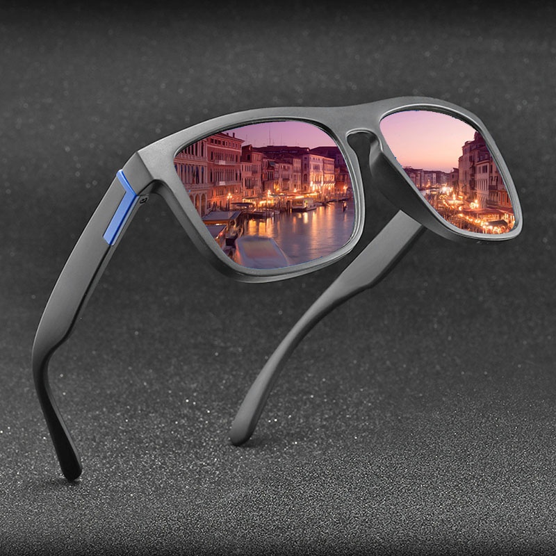 Men Polarized Sunglasses Vintage Anti-UV Driving Driver Bla