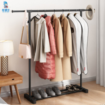 Hanger Floor Bedroom Home Indoor Telescopic Double Pole Hanger Balcony Coat Bar Dormitory Simple Clothes Shelf