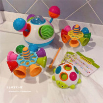 Childrens rotating bells piano toys baby hand-eye coordination musical instruments early education puzzle pressing pop-up touch ball