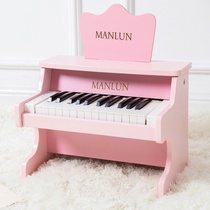 Childrens piano toys 25-key mini piano beginner wooden baby one year old gift can play music piano