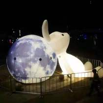 Spot large inflatable luminous lunar Air model model luminous Moon Moon rabbit Jade Rabbit closed gas pvc inflatable moon