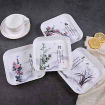 Home spitty dish dining table small plate fruit snack disk with base plastic small plastic trash dish trash dish