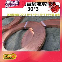 Tin-plated copper row lightning protection 404x3x zinc row machine room copper grounding grounding tmy30 copper coil flat nickel row